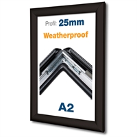 Sort vandsikker klikramme - A2