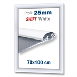Hvid Swift klikramme med 25mm profil - 70x100 cm