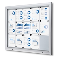 Premium Outdoor Whiteboard Udhængsskab - 15xA4