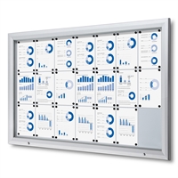 Premium Outdoor Whiteboard Udhængsskab 21xA4 | 168x107 cm