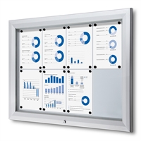 Premium Outdoor Whiteboard Udhængsskab - 8xA4