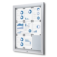 Premium Outdoor Whiteboard Udhængsskab - 9xA4