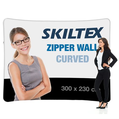 Zipper Wall Curved - 300x230 cm - Inkl. print