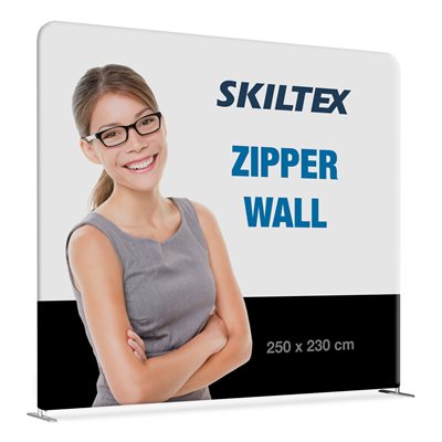 Zipper Wall Straight - 250x230 cm - Inkl. print
