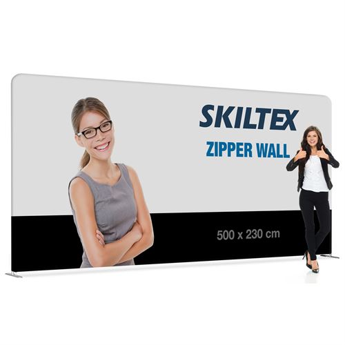 Zipper Wall Straight - 500x230 cm - Inkl. print