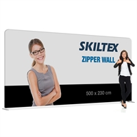 Zipper Wall Straight - 500x230 cm - Inkl. print på begge sider