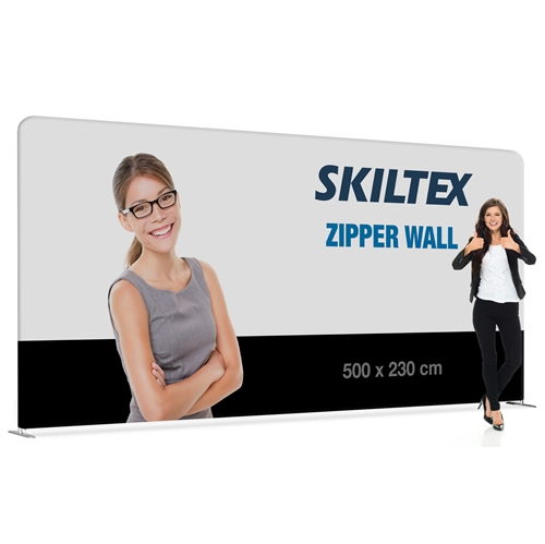 Zipper Wall Straight - 500x230 cm - Inkl. print på begge sider